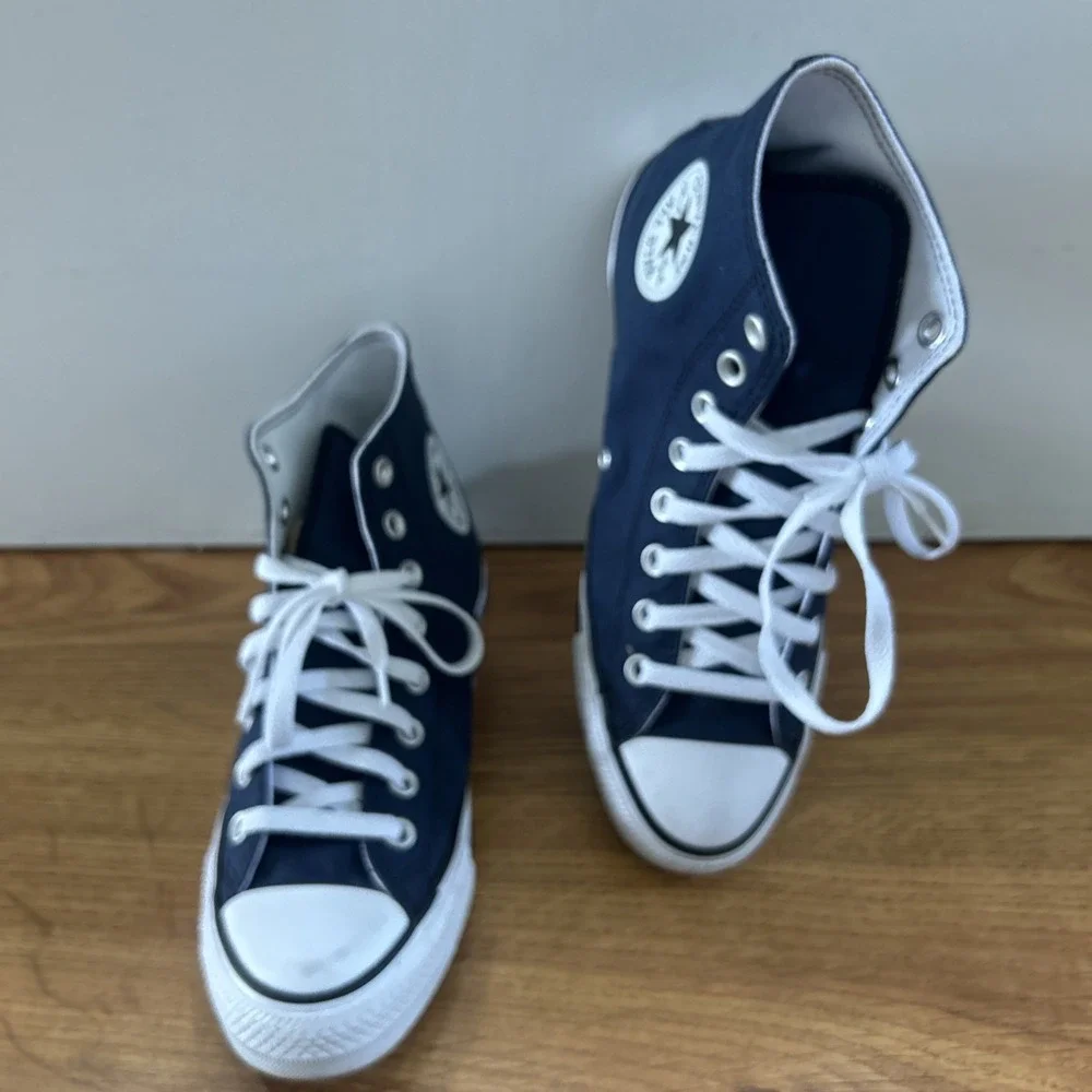 Converse Chuck Taylor High Blue Wedding Canvas Men's Sneaker Custom 171212C US 8 - Picture 7 of 9
